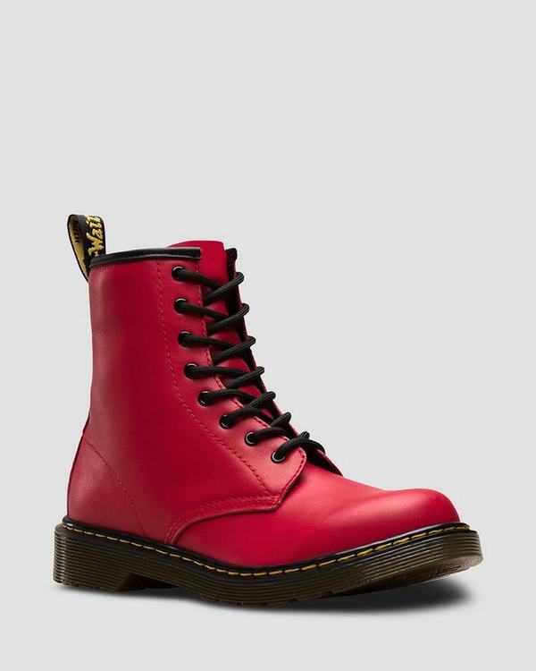 Dr Martens Dětské Kotníkové Boty Youth 1460 Romario Červené, CZ-389742